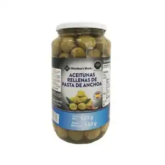 Aceitunas rellenas de anchoa member's mark 935 g