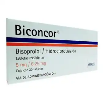 Biconcor 5 mg/ 6.25 mg 30 tabletas