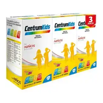 Sam's Club Multivitamínico centrum kids 90 tabletas masticables sabor frambuesa-limón oferta
