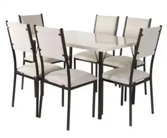 Antecomedor tubular andrea 6 sillas
