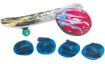 Patineta infantil con casco y protectores mi alegría