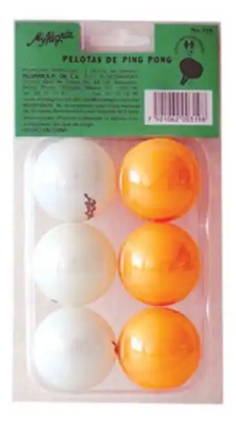 Juego de 6 pelotas de ping pong