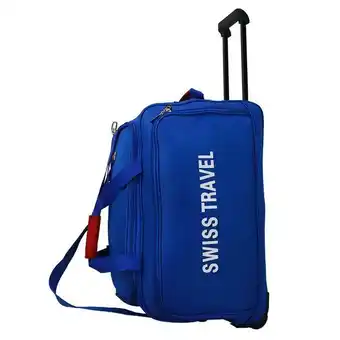 Sanborns Maleta duffle azul 24 ruedas swiss travel oferta