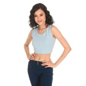 Chapur Blusa casual crop sin manga oferta