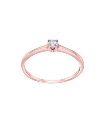 Joyerías Bizzarro Solitario de oro rosa 14 kt de 10pts. de diamante oferta