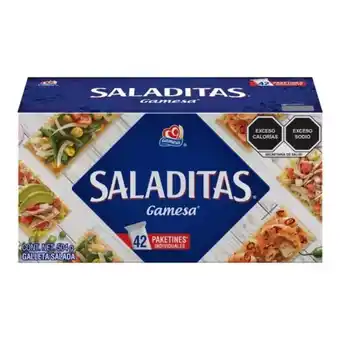 Walmart Galletas gamesa saladitas 42 paketines individuales de 12 g c/u oferta
