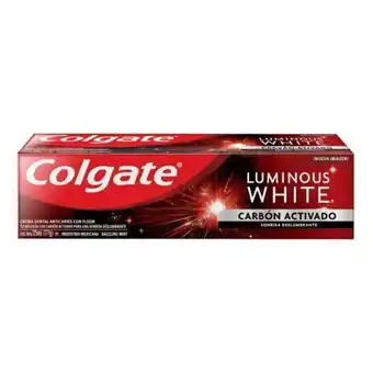 Walmart Crema dental colgate luminous white carbón activado dazzling mint 125 ml oferta