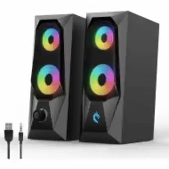 Fandeal Bocina para usb k7 altavoces de pc con luz led cambio de rgb oferta