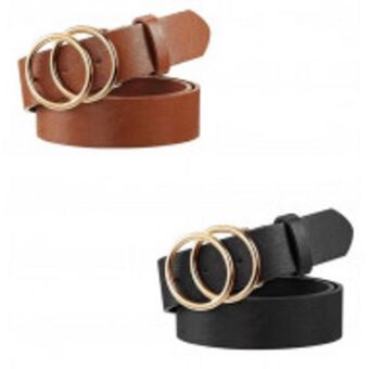Fandeal Cinturón elegante para mujer, dos círculos,moda joven oferta