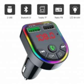 Fandeal Transmisor fm bluetooth 5.0 auto manos libres cargador 2 usb oferta