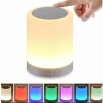 Lampara bocina touch bluetooth radio fm multicolor