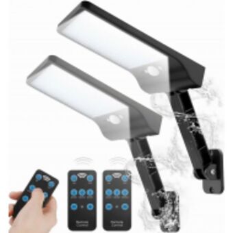 Fandeal 2pack luces solares al aire libre,48leds con control remoto oferta