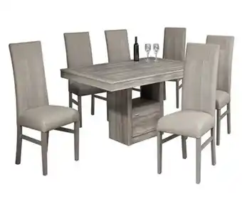 Muebles América Comedor akane light gris 6 sillas oferta