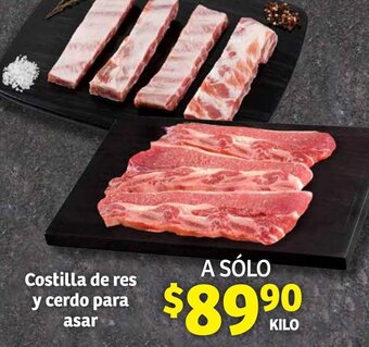 Soriana Híper Costilla de Res y Cerdo para Asar oferta