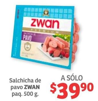 Soriana Híper Salchicha de Pavo Zwan 500g oferta