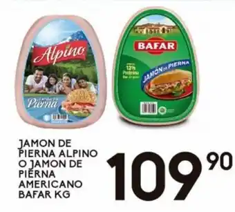 Alsuper Jamon de Pierna Alpino o Jamon de Pierna Americano Bafar oferta
