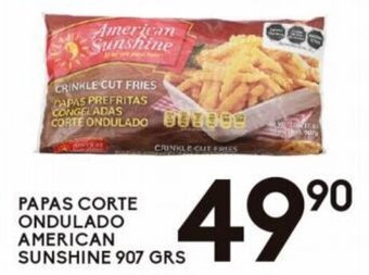 Alsuper Papas Corte Ondulado American Sunshine 907g oferta