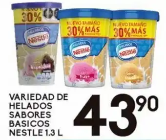 Alsuper Variedad de Helados Sabores Basicos Nestle 1.3L oferta