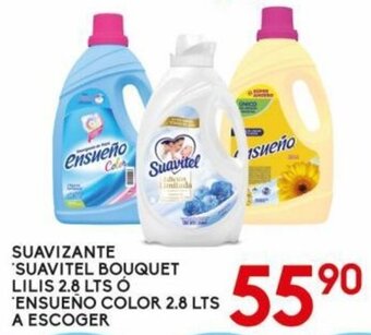 Alsuper Suavizante Suavitel Bouquet Lilis 2.8L o Ensueño Color 2.8L oferta