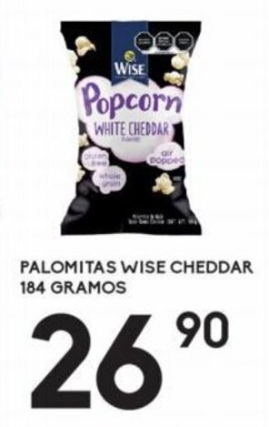 Alsuper Palomitas Wise Cheddar 184g oferta