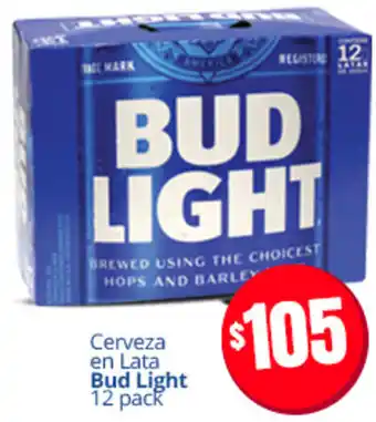 Cerveza en Lata Bud Light 12 Pack