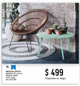 Sodimac Homecenter Mesa apoyo metal 50dx45cm aqua oferta