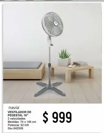 Sodimac Homecenter Ventilador de pedestal 16" oferta