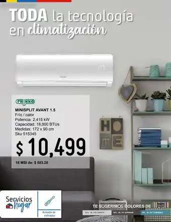 Sodimac Homecenter Minisplit avant 1.5t oferta