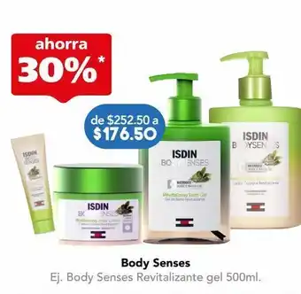 Farmacia San Pablo Body senses revitalizante gel 500ml. oferta