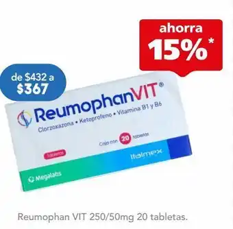 Farmacia San Pablo Reumophan vit 250/50mg 20 tabletas oferta