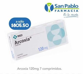 Farmacia San Pablo Arcoxia 120mg 7 comprimidos. oferta