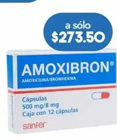 Amoxibron 50mg/8mg 12 cápsulas