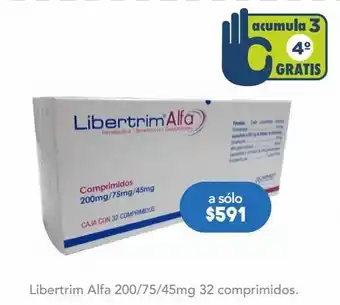 Libertrim alfa 200/75/45mg 32 comprimidos.