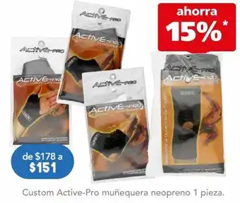 Custom active-pro muñequera neopreno 1 pieza.