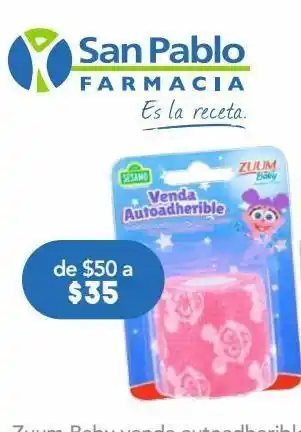 Farmacia San Pablo Zuum baby venda autoadherible plaza sésamo 1 pieza. oferta