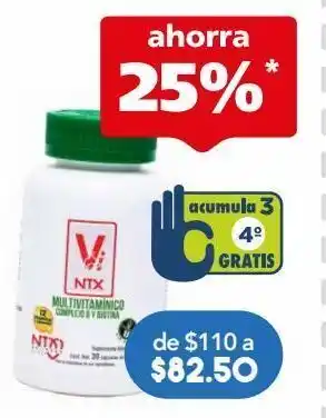 Farmacia San Pablo Nártex multivitamínico complejo b & biotina 30 cápsulas. oferta