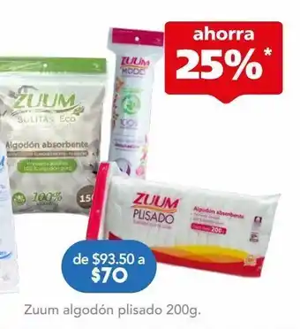 Farmacia San Pablo Zuum algodón plisado 200g. oferta