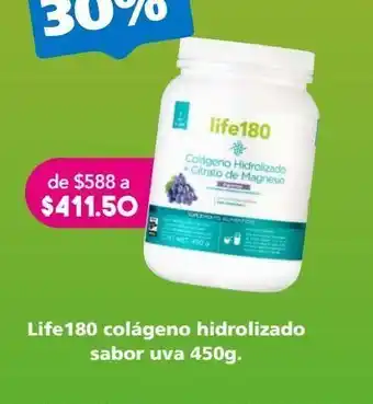 Farmacia San Pablo Life180 colágeno hidrolizado sabor uva 450g. oferta