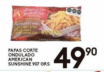 Papas corte ondulado american sunshine 907g