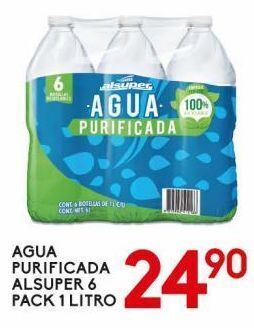Alsuper Agua purificada alsuper 6 pack 1lt oferta