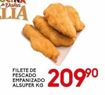 Alsuper Filete de pescado empanizado kg oferta