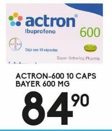 Actron 600 10 caps bayer 600mg