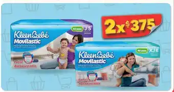 Bodega Aurrerá Pañales kleenbebé movilastic 40 pzas x 2und oferta