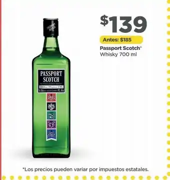 Bodega Aurrerá Whisky passport scotch 700ml oferta