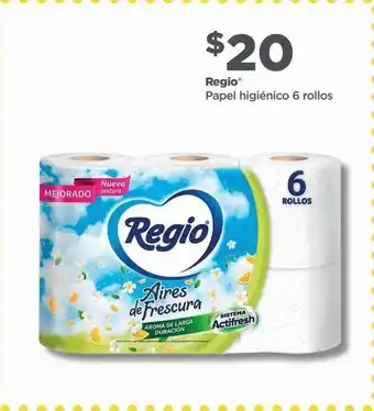 Bodega Aurrerá Papel higiénico regio 6 rollos oferta