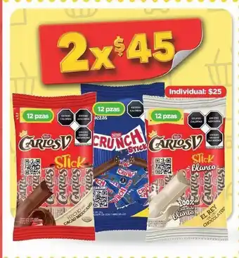 Bodega Aurrerá Chocolate carlos v 12pzas x 2und oferta