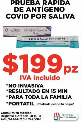 Prueba rápida covid por saliva