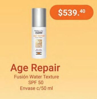 Isdin age rep fus wat text 50 spf