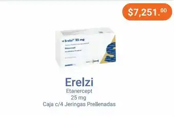 Farmacias Especializadas Erelzi 25 mg sol iny jpll caj c/ 4 oferta