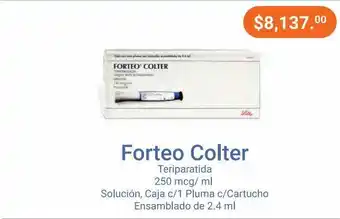 Forteo colter 250mcg/2.4ml pluma caj c/1